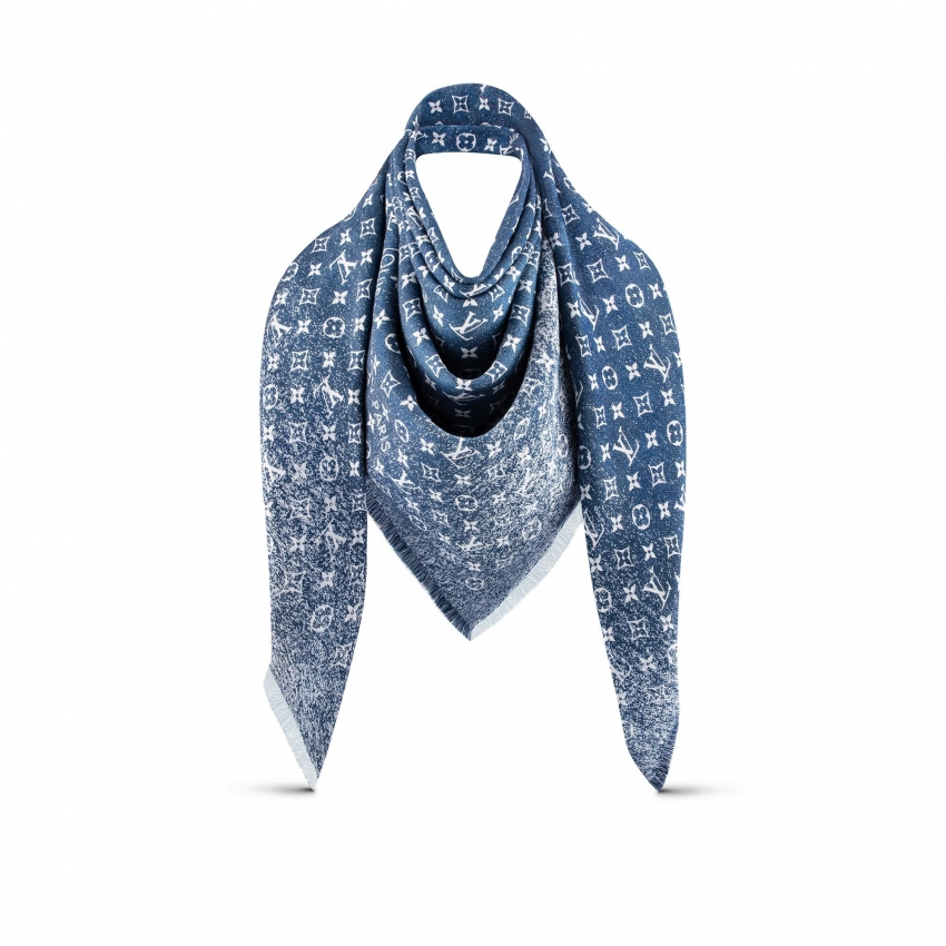 Louis Vuitton Denim Gradient Shawl in Blue - Women - Accessories M77461
