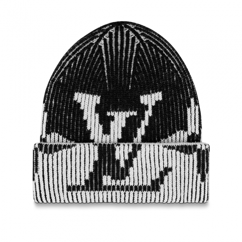 Louis Vuitton Rib Flower Beanie - Men - Accessories M77997 Black