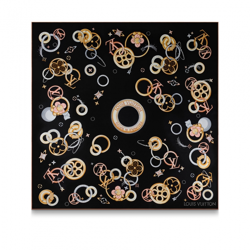 Louis Vuitton Vivienne and Beyond Square 90 - Women - Accessories M78065 Black