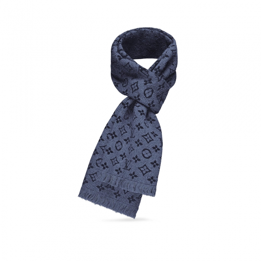 Louis Vuitton Monogram Classic scarf - Men - Accessories M78525 Navy Blue