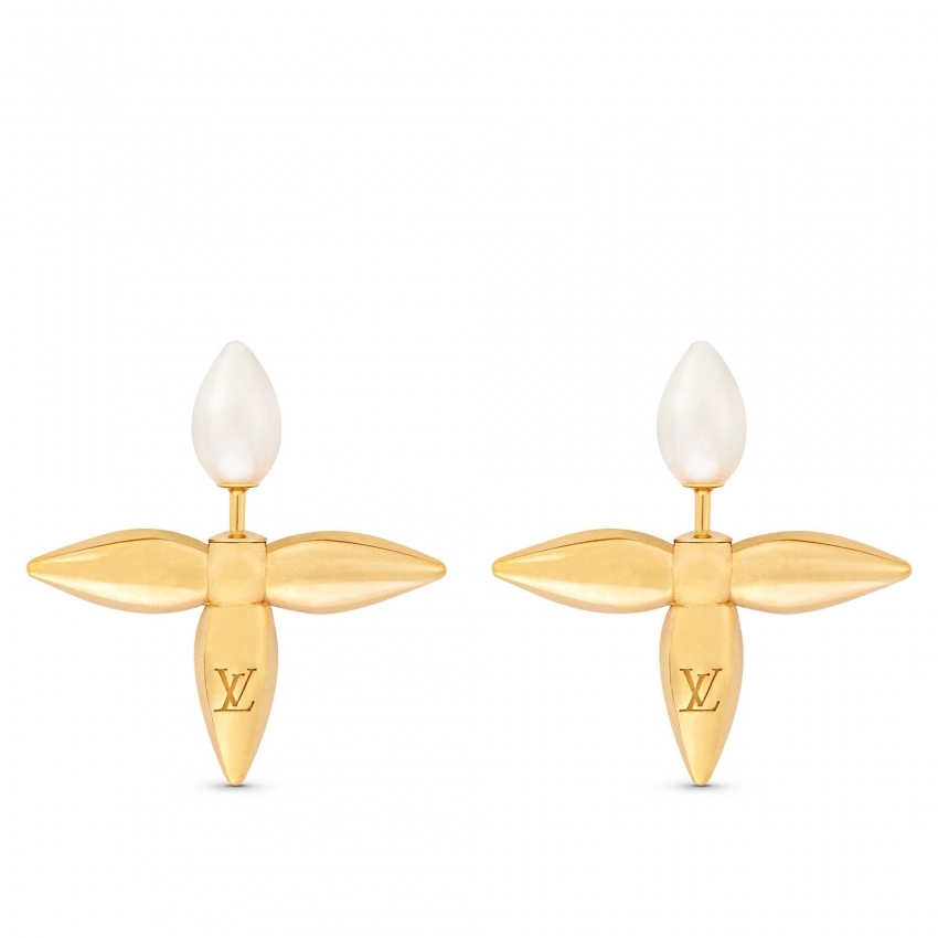 Louis Vuitton Louisette Stud Earrings in Gold - Women - Accessories M80267