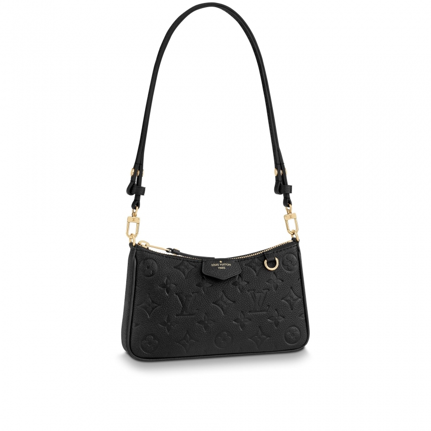 Louis Vuitton Easy Pouch On Strap Monogram Empreinte Leather - Women - Small Leather Goods M80349 Black