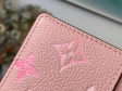 Louis Vuitton Card Holder Monogram Empreinte Leather in Rose - M80401