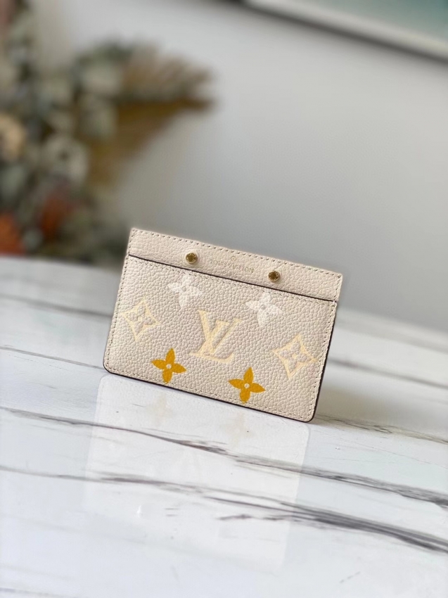 Louis Vuitton Card Holder Monogram Empreinte Leather in Beige - M80401BG