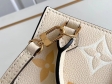 Louis Vuitton Petit Sac Plat Monogram Empreinte Leather in Beige - Small Leather Goods M80449