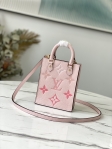 Louis Vuitton Petit Sac Plat Monogram Empreinte Leather in Pink - Small Leather Goods M80449PI