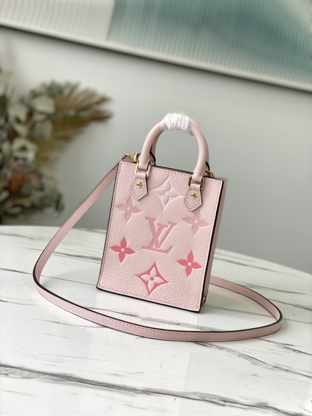 Louis Vuitton Petit Sac Plat Monogram Empreinte Leather in Pink - Small Leather Goods M80449PI