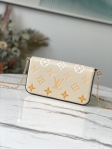Louis Vuitton Felicie Pochette Monogram Empreinte Leather in Beige - Small Leather Goods M80498