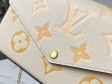 Louis Vuitton Felicie Pochette Monogram Empreinte Leather in Beige - Small Leather Goods M80498
