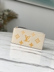 Louis Vuitton Felicie Pochette Monogram Empreinte Leather in Beige - Small Leather Goods M80498