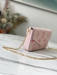 Louis Vuitton Felicie Pochette Monogram Empreinte Leather in Pink - Small Leather Goods M80498PI