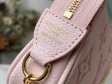 Louis Vuitton Mini Pochette Accessoires Monogram Empreinte Leather in Rose - M80501