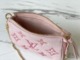 Louis Vuitton Mini Pochette Accessoires Monogram Empreinte Leather in Rose - M80501