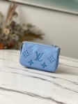 Louis Vuitton Mini Pochette Accessoires Monogram Empreinte Leather in Blue - M80501BL