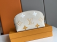 Louis Vuitton Cosmetic Pouch Monogram Empreinte Leather in Beige - Travel M80502BG