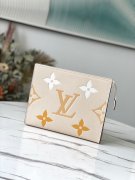 Louis Vuitton Toiletry Pouch 26 Monogram Empreinte Leather in Beige - Travel M80504