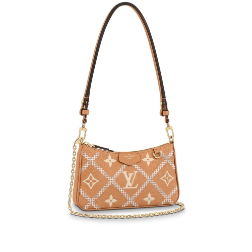Louis Vuitton Easy Pouch On Strap Monogram Empreinte Leather in Beige - Women - Small Leather Goods M81137