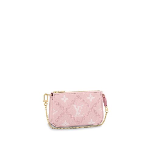 Louis Vuitton Mini Pochette Accessoires Monogram Empreinte Leather in Pink - Women - Small Leather Goods M81140