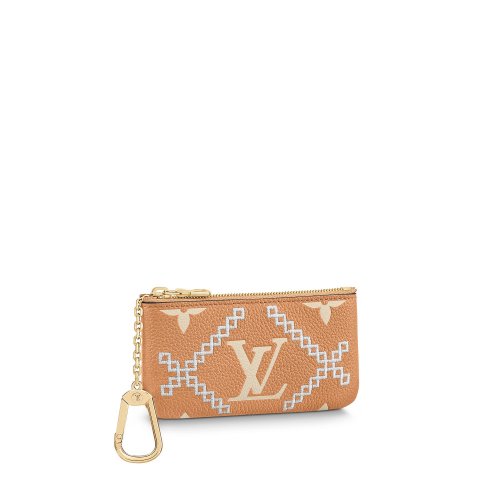 Louis Vuitton Key Pouch Monogram Empreinte Leather in Beige - Women - Small Leather Goods M81165