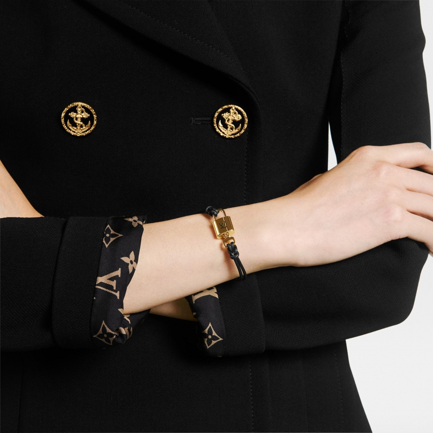 Louis Vuitton LV Padlock Bracelet Other Leathers - Women - Fashion Jewelry M8138E Black