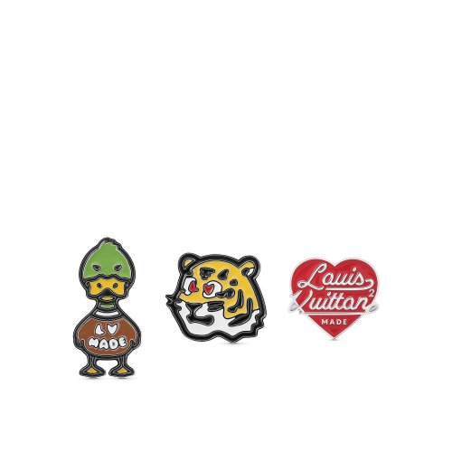 Louis Vuitton Set Of 3 Pins in Yellow - Men - Accessories MP3232