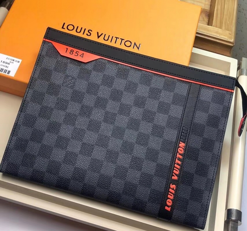 Louis Vuitton 1854 Damier Graphite Canvas Pochette Voyage MM N41696