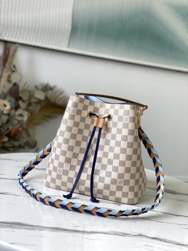 Louis Vuitton NeoNoe MM Damier Azur Canvas in Blue - Handbags N50042 Louis Vuitton NeoNoe MM Damier Azur Canvas in Blue - Handbags N50042