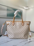 Louis Vuitton Neverfull MM Damier Azur Canvas in Rose - Handbags N50047