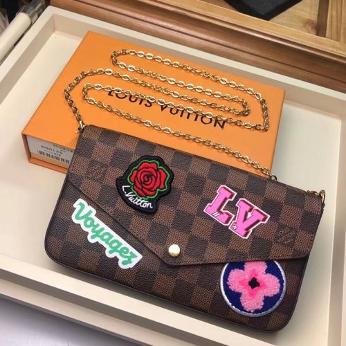 Louis Vuitton Damier Ebene Canvas Pochette Felicie N60129