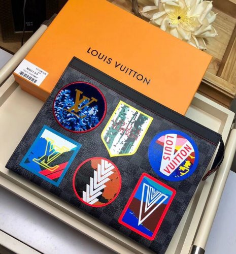 Louis Vuitton Damier Graphite Canvas Alpes Story Pochette Voyage N60134