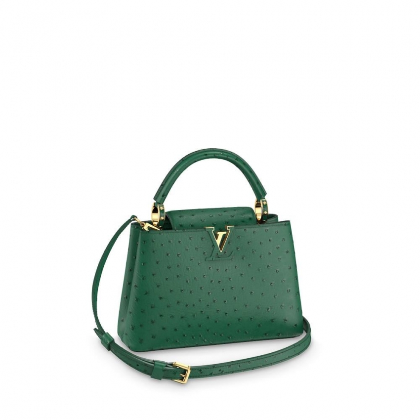 Louis Vuitton Capucines BB Ostrich Leather in Green - Women - Handbags N93075