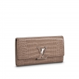 Louis Vuitton Capucines Wallet Crocodilien Brillant in Grey - Women - Small Leather Goods N93896