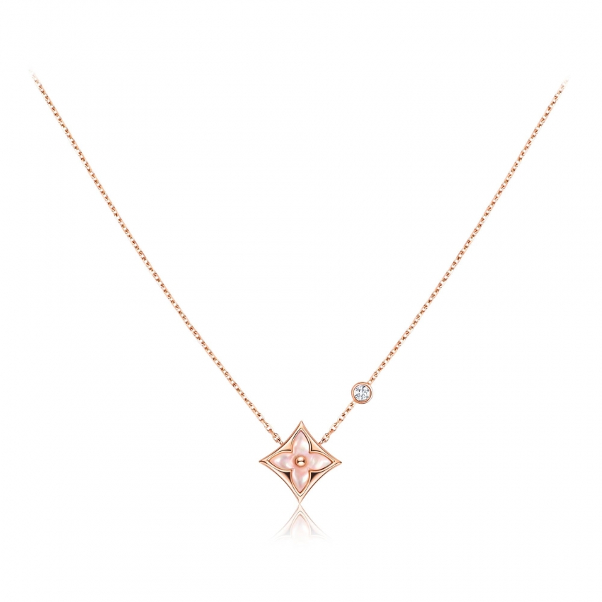 Louis Vuitton Color Blossom BB Star Pendant, Pink gold, Pink Mother-of-Pearl and diamond - Jewelry - Categories Q93612