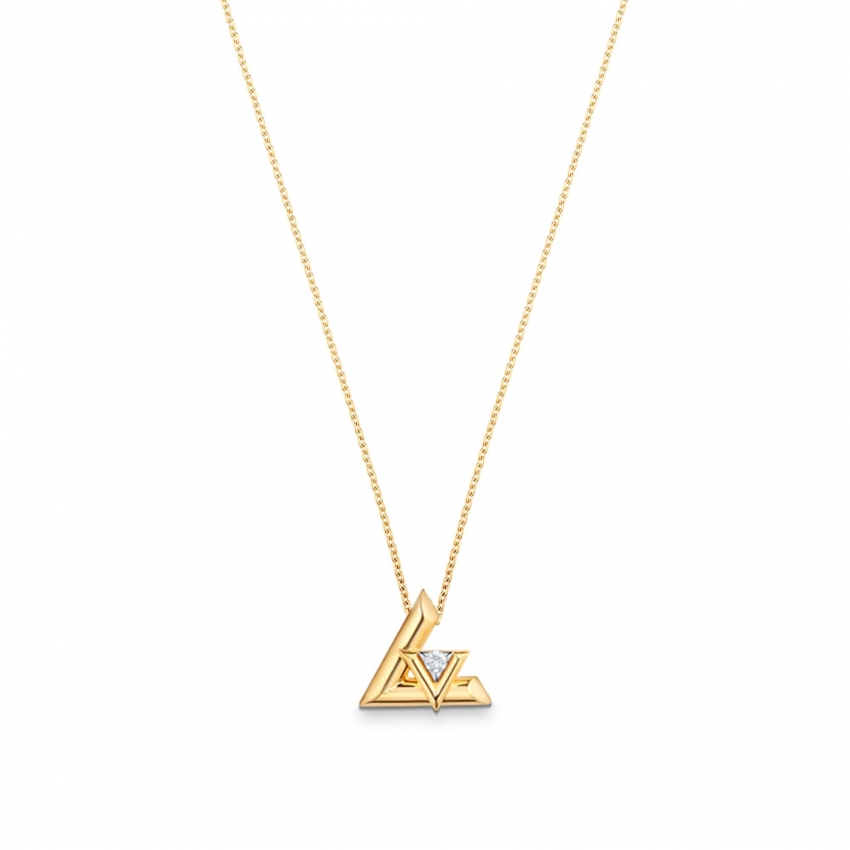 Louis Vuitton LV Volt One Large Pendant, Yellow Gold And Diamond - Women - Jewelry Q93808