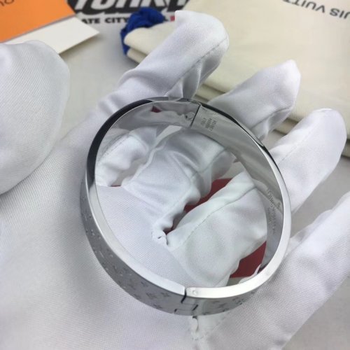 Louis Vuitton NanoGram Cuff Bracelets M00249 Silver Louis Vuitton NanoGram Cuff Bracelets M00249 Silver