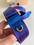 Louis Vuitton Monogram Canvas Bandoulière Strap J02473 Blue and Magenta