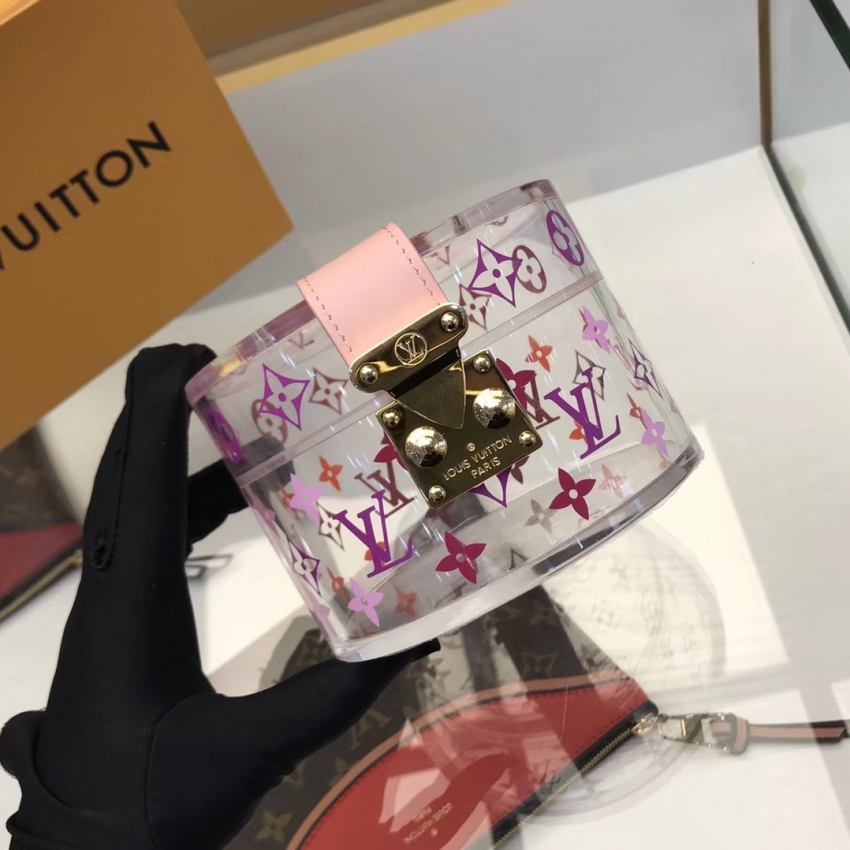 Louis Vuitton Plexiglass Scott Box Jewelry Gift GI0362 Pink