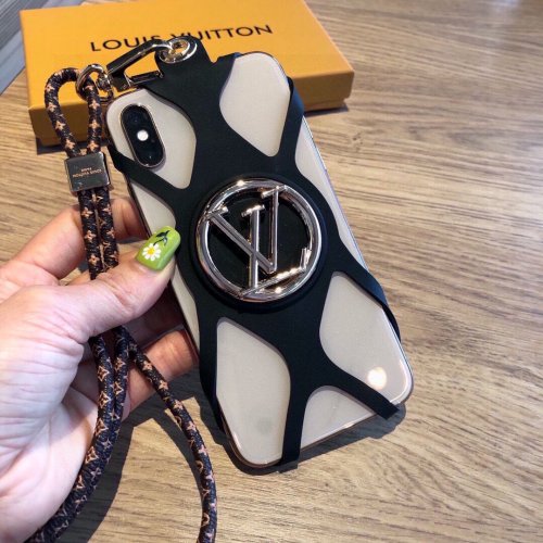Louis Vuitton Louise Phone Holder - Gold Mobile Phone Finger Ring Stand M68382 Black