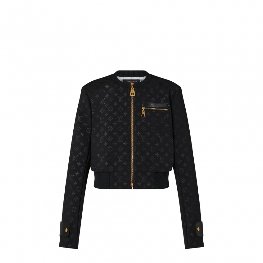 Louis Vuitton Embossed Monogram Bomber Jacket - Women - Ready-to-Wear 1AAAMM