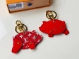 Louis Vuitton Chinese zodiac Figurine Pig bag charm and key holder M64181 Red