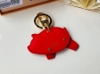 Louis Vuitton Chinese zodiac Figurine Pig bag charm and key holder M64181 Red