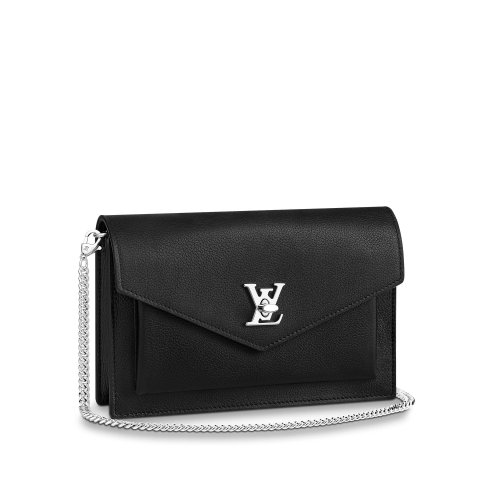 Louis Vuitton Louis Vuitton Pochette Mylockme Chain - Small Leather Good M63471 Black
