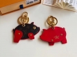 Louis Vuitton Chinese zodiac Figurine Pig bag charm and key holder M64181 Red