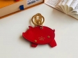 Louis Vuitton Chinese zodiac Figurine Pig bag charm and key holder M64181 Red
