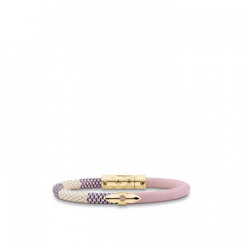 Louis Vuitton Damier Azur Daily Confidential Bracelet M6487E Pink