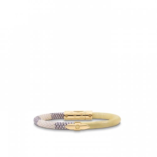 Louis Vuitton Damier Azur Daily Confidential Bracelet M6489E Yellow