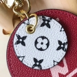 Louis Vuitton Giant Monogram Bag Charm and Key Holder M67847 Pink/Red