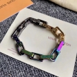 Louis Vuitton Monogram Colors Chain Bracelet jewelry M68242 21CM