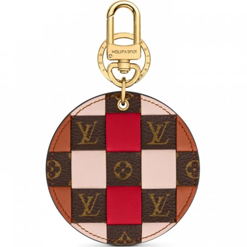 Louis Vuitton Monogram Check bag charm and key holder M68657