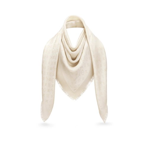 Louis Vuitton Monogram Shine Shawl White - Women - Accessories M74026 Louis Vuitton Monogram Shine Shawl White - Women - Accessories M74026